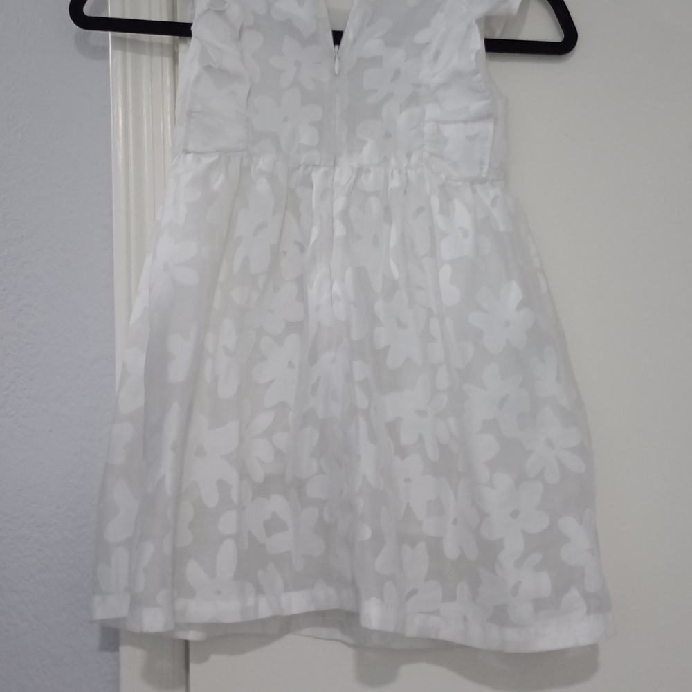 Elegant White Floral Kids Dress